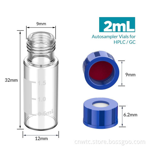 Affordable 9-425 2ml Autosampler Glass HPLC LC GC Chromatography Vials